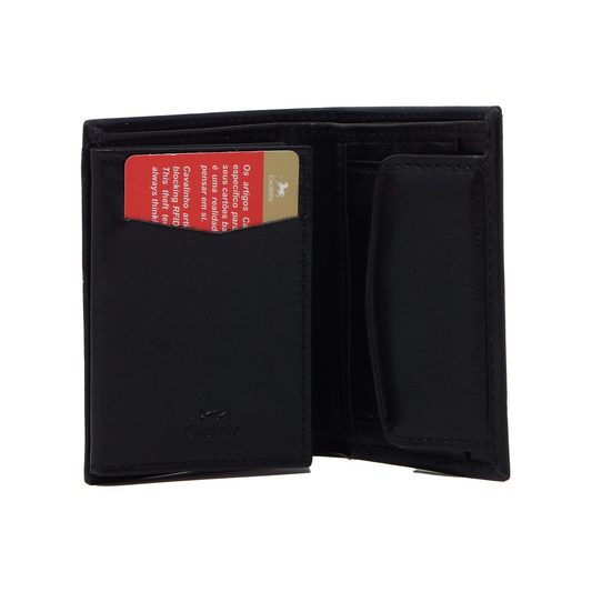 #color_ Black | Cavalinho Men's Trifold Leather Wallet - Black - 28610522.01_2
