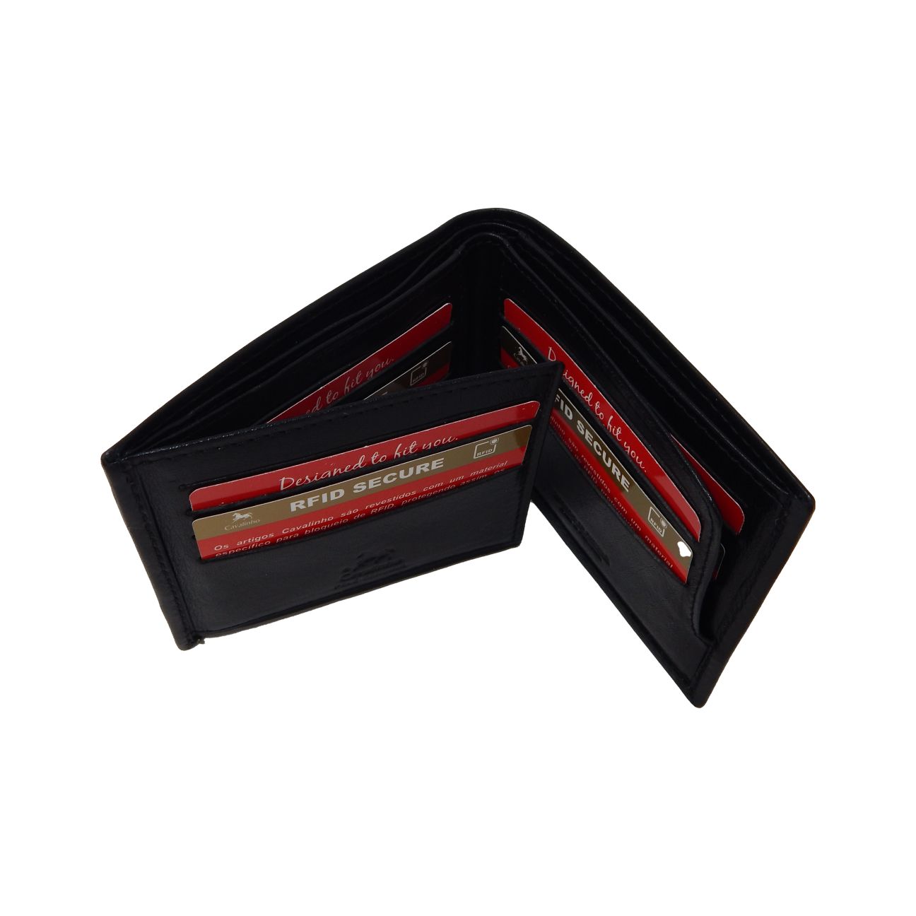 #color_ Black | Cavalinho Men's Trifold Leather Wallet - Black - 28610523.01.99_6