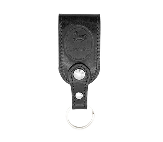 #color_ Black | Cavalinho Leather Keychain - Black - 28610537.01_P01