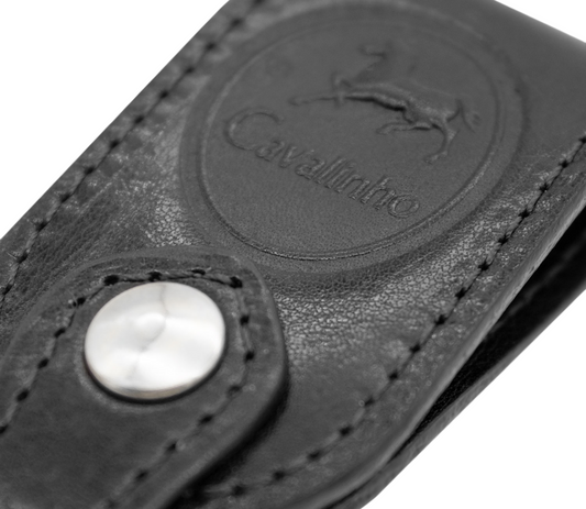 #color_ Black | Cavalinho Leather Keychain - Black - 28610537.01_P02