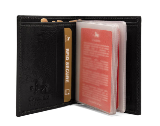 #color_ Black | Cavalinho Leather Card Holder Wallet - Black - 28610555.01_2
