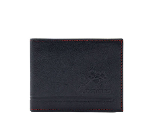 #color_ Navy | Cavalinho Men's Navy Trifold Leather Wallet - Navy - 28640505.03_1