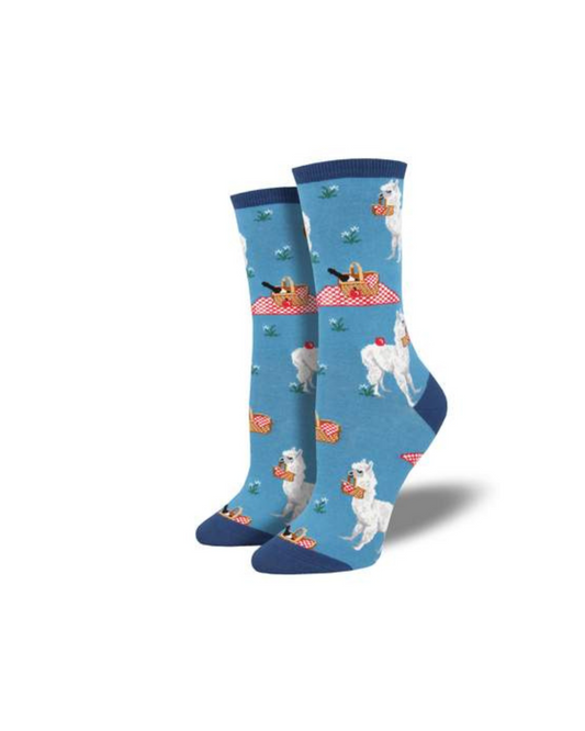 #color_ Blue | Socksmith Alpaca Lunch Socks - Blue - 32