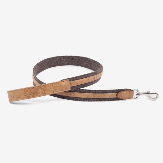 #color_ Beige | Artelusa Cork and Fabric Leash and Collar - Beige - 4015.01