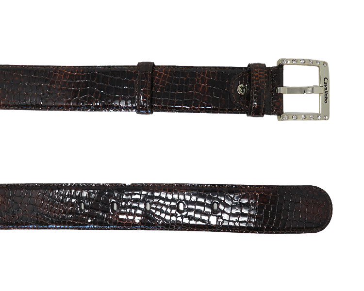#color_ Brown Gold | Cavalinho Classic Patent Leather Belt - Brown Gold - 5010808browngold3