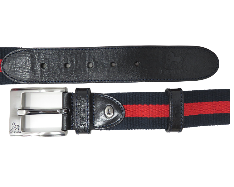 #color_ Navy Silver | Cavalinho Men's Navy and Red Belt - Navy Silver - 5020529navyandred3