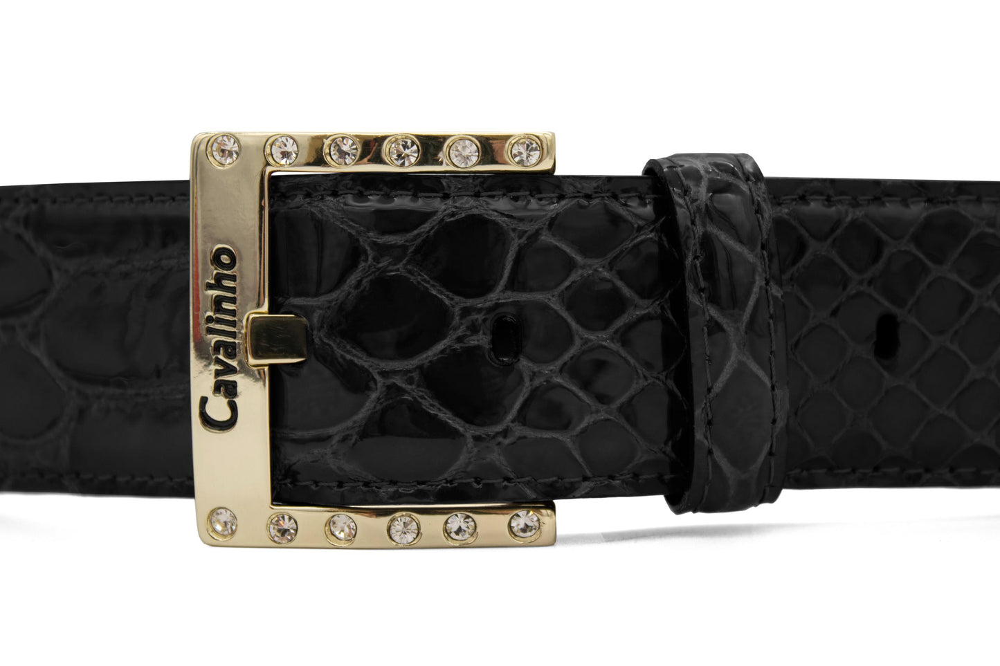 #color_ Black Gold | Cavalinho Classic Patent Leather Belt - Black Gold - 58010808.01_3