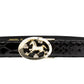 #color_ Black Gold | Cavalinho Oval Horse Leather Belt - Black Gold - 58010817.01_1