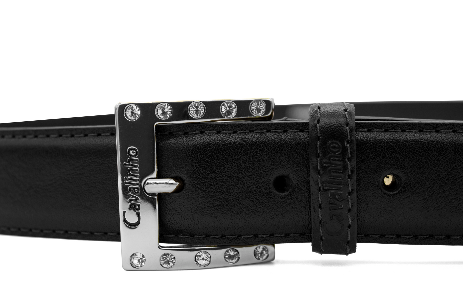 #color_ Black Silver | Cavalinho Classic Leather Belt - Black Silver - 58010905.S.01_2