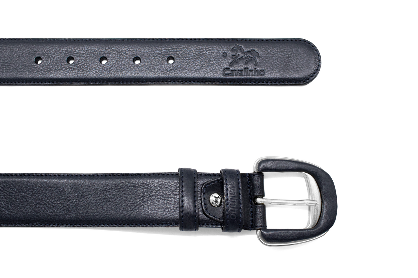 #color_ Navy Silver | Cavalinho Classic Smooth Leather Belt - Navy Silver - 58010906.S.03_2