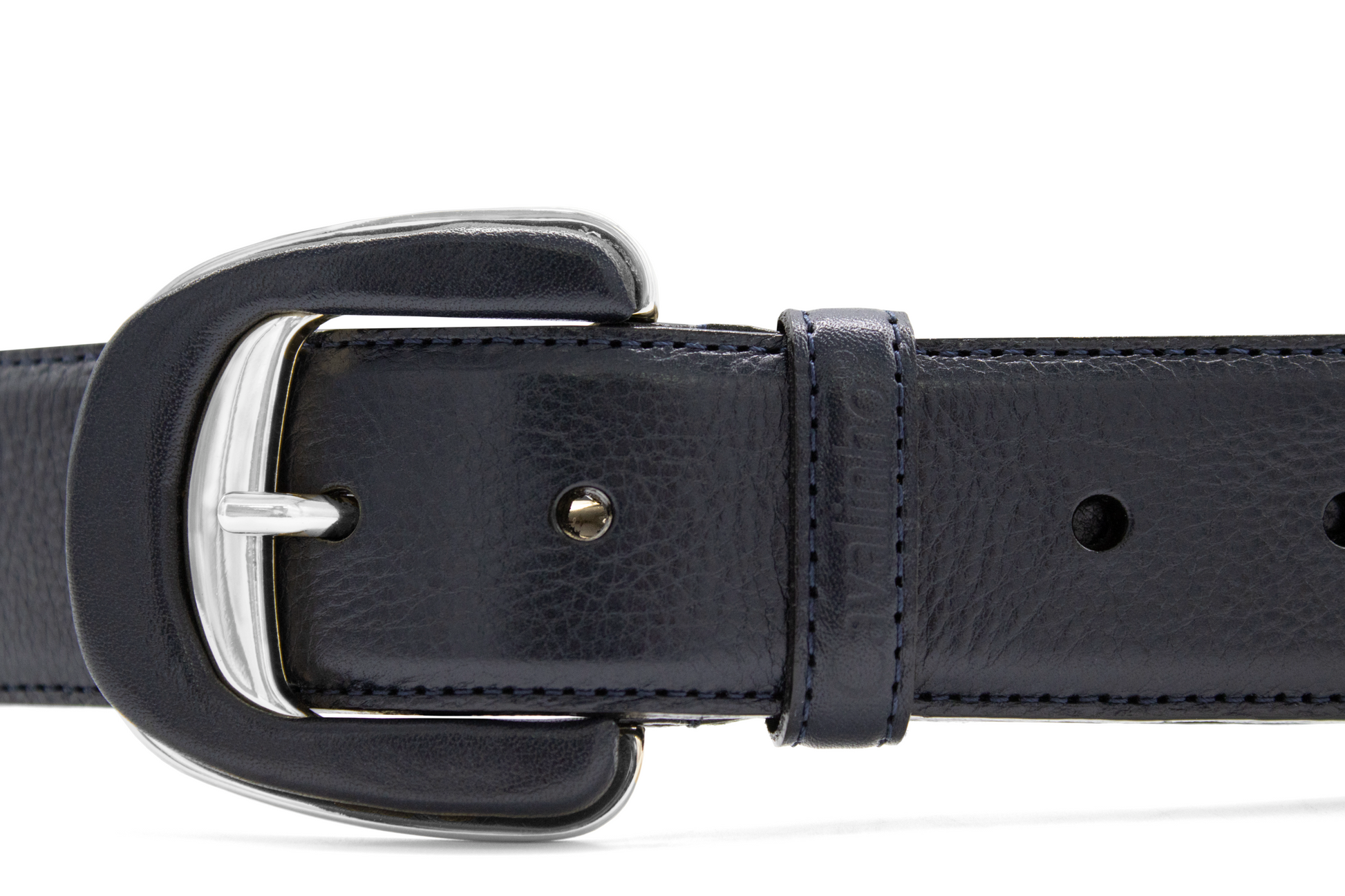 #color_ Navy Silver | Cavalinho Classic Smooth Leather Belt - Navy Silver - 58010906.S.03_3