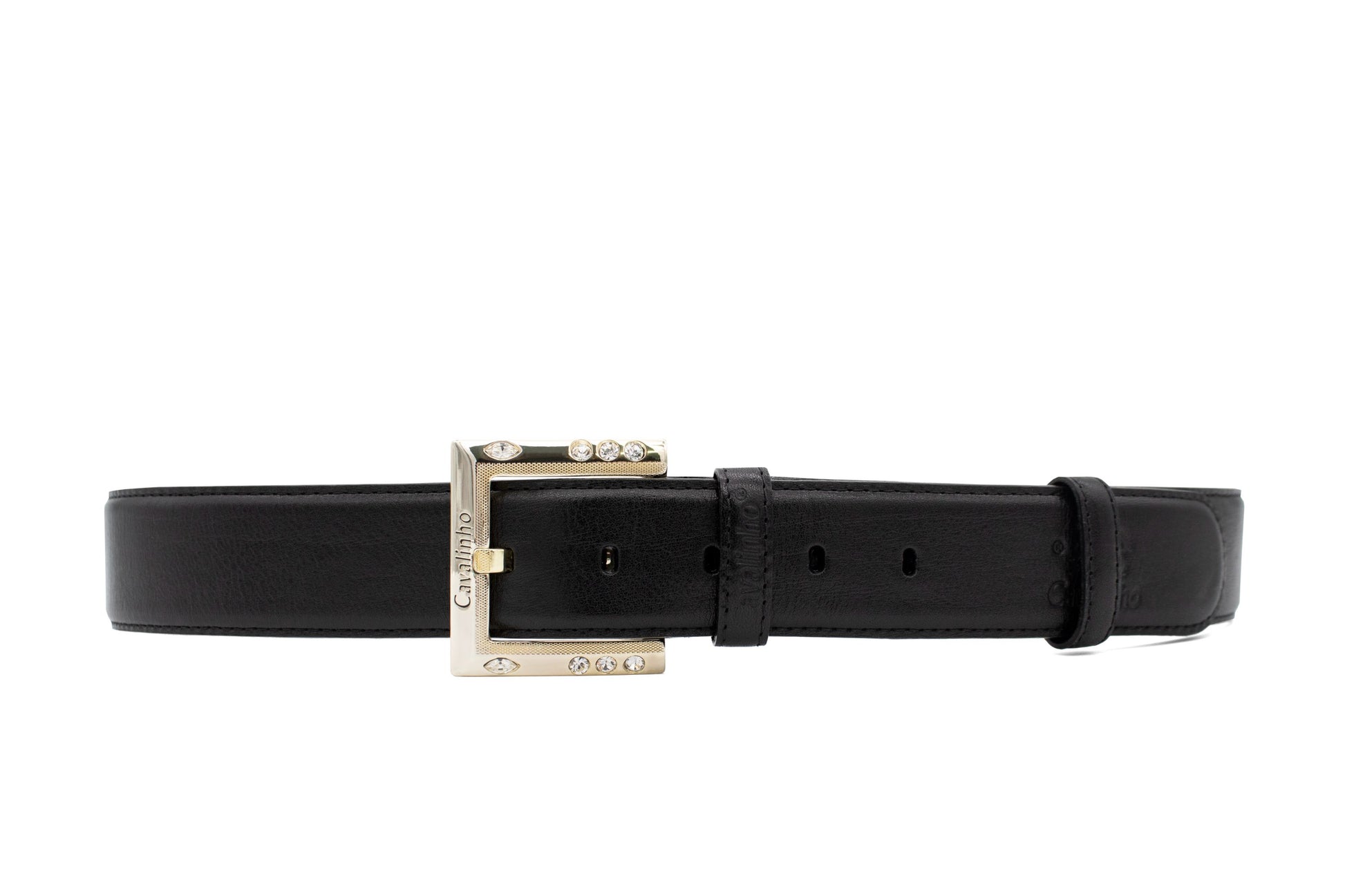 #color_ Black Gold | Cavalinho Classic Leather Belt - Black Gold - 58010910.01_1