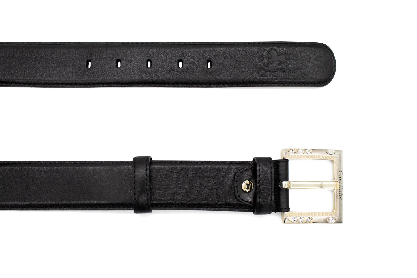 #color_ Black Gold | Cavalinho Classic Leather Belt - Black Gold - 58010910.01_3