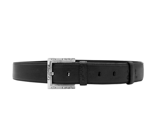 #color_ Black Silver | Cavalinho Classic Leather Belt - Black Silver - 58010910_01_1