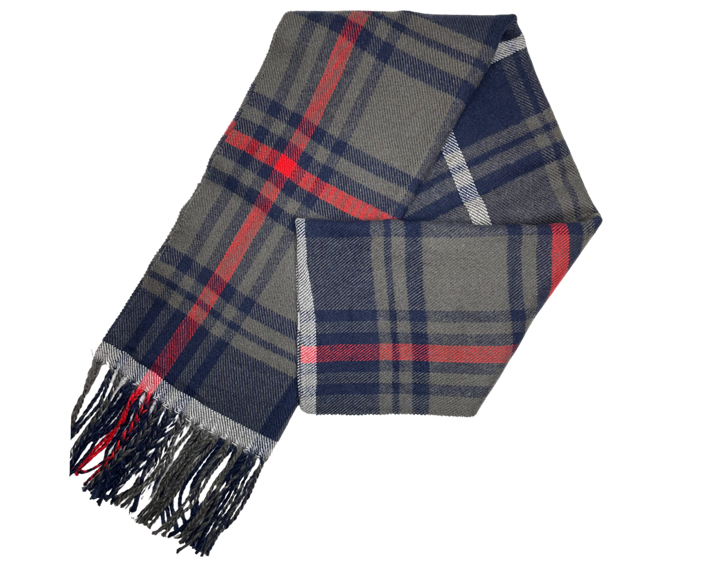 #color_ Navy Grey and Red | Relhok Plaid Scarf - Navy Grey and Red - 5_5a7dcf32-73e3-442d-b085-bdeccf897049