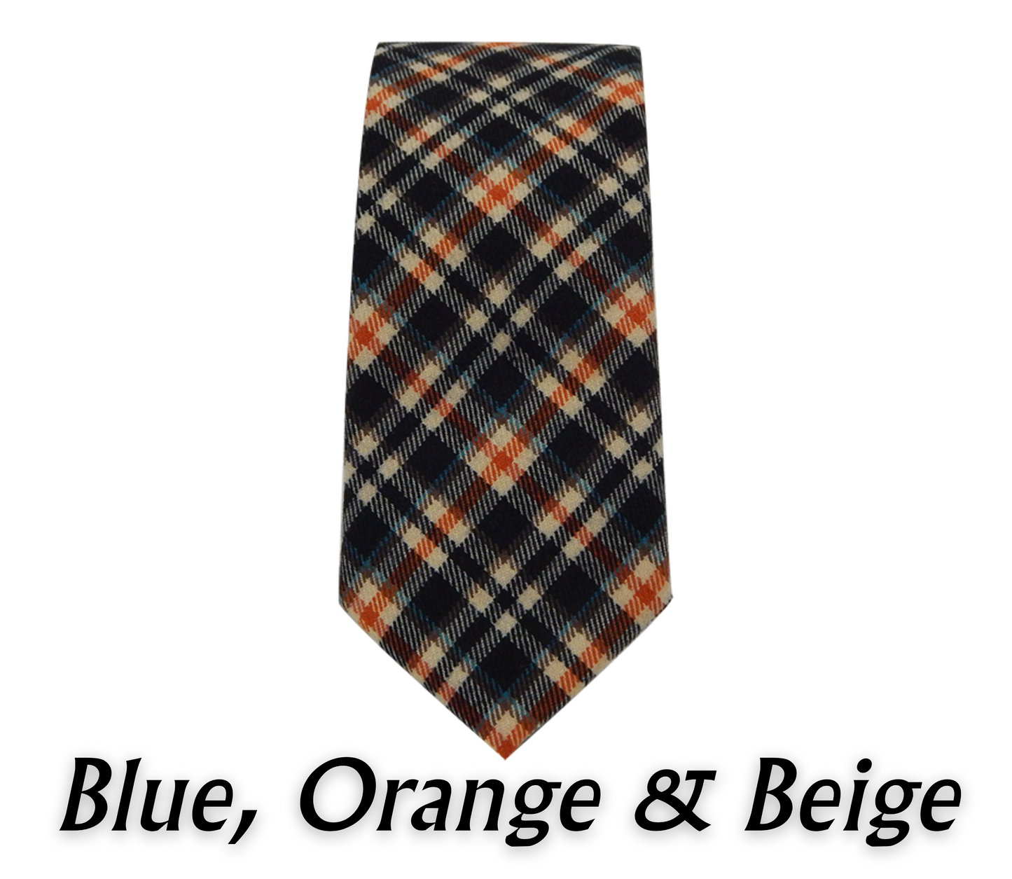 #color_ Blue Orange & Beige | Relhok Plaid Necktie - Blue Orange & Beige - 5_fcfa0add-0c27-4d57-83a4-9980230df7fd