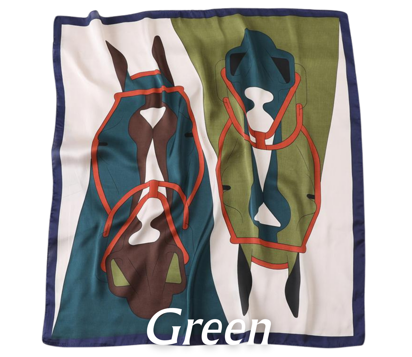 #color_ Green | Relhok Horse Head Scarf - Green - 7_0694c769-92a6-47e5-a577-bae9832dde1a