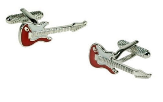 #color_ | Onyx-Art Electric Guitar Red Cufflink - - Electric_Guitar_Red_Cufflinks_CK476