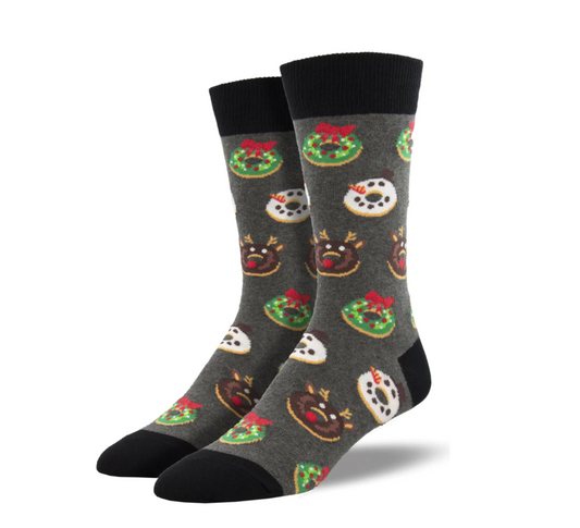 #color_ Black | Socksmith Decorative Donuts Socks - Black - WebsiteProductphotos-2022-08-16T144328.602
