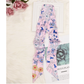 #color_ Flowers Blue Pink | Relhok Handbag Skinny Scarf - Flowers Blue Pink - pink_with_flowers