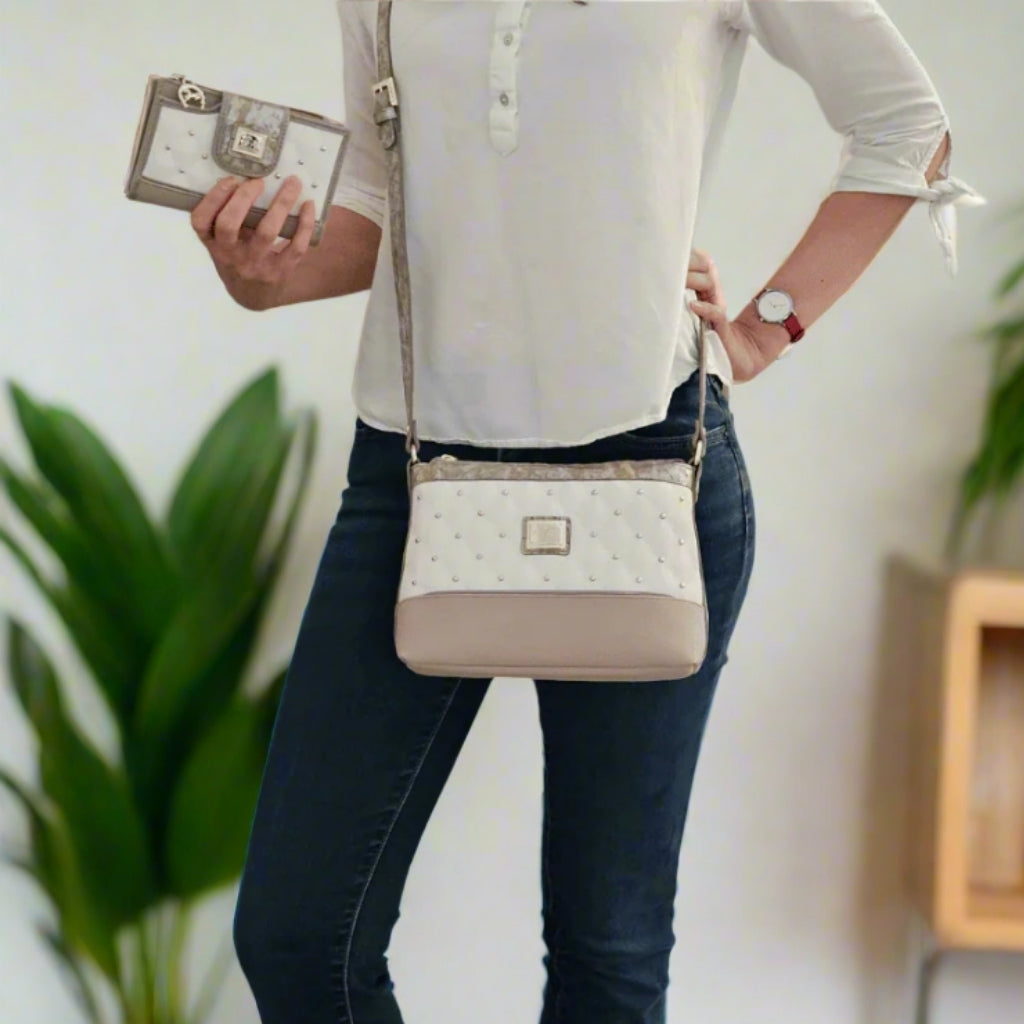 Cavalinho Craft Crossbody Bag SKU 16010374.12 #color_tan / white / beige