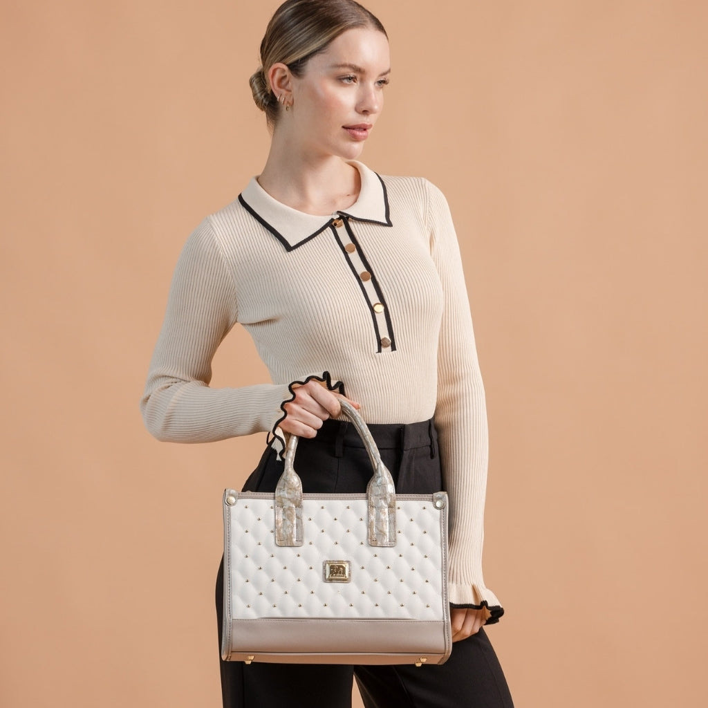 Cavalinho Craft Handbag SKU 16010479.12 #color_tan / white / beige