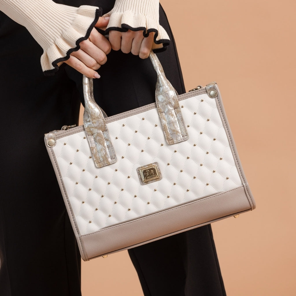 Cavalinho Craft Handbag SKU 16010479.12 #color_tan / white / beige