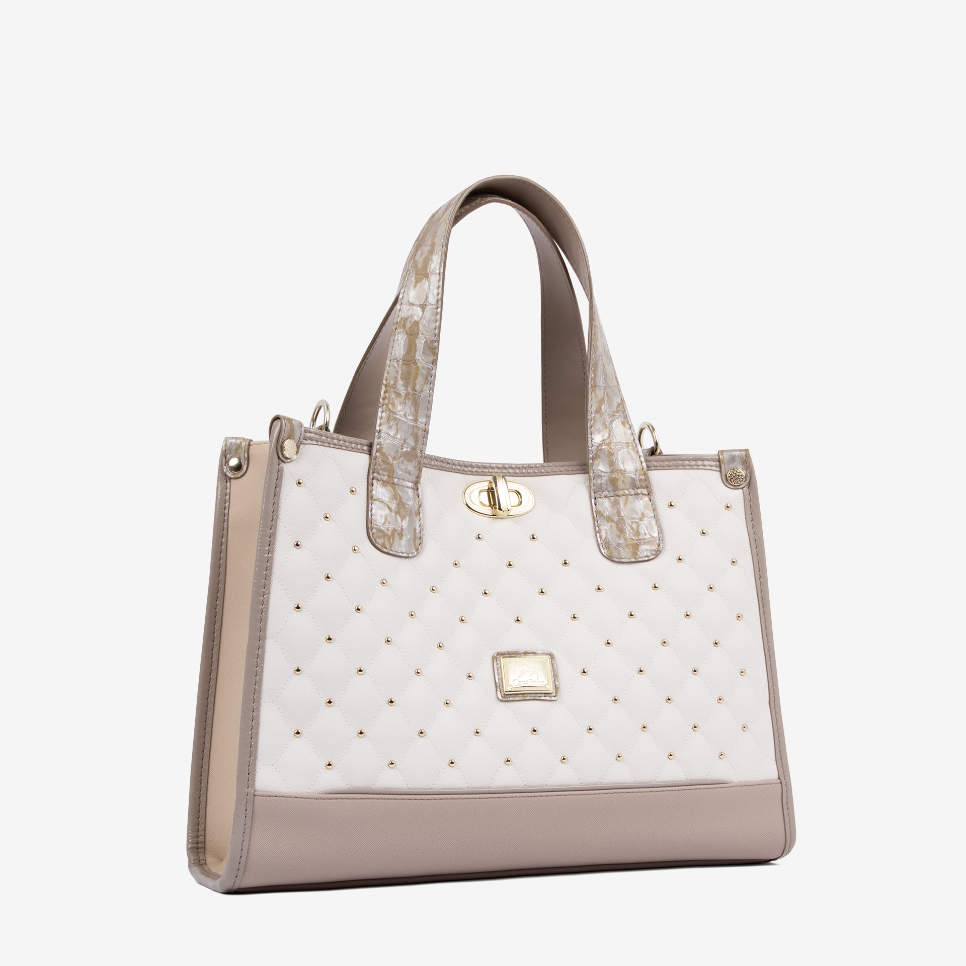 Craft Handbag SKU 16010551.12 #color_tan / white / beige