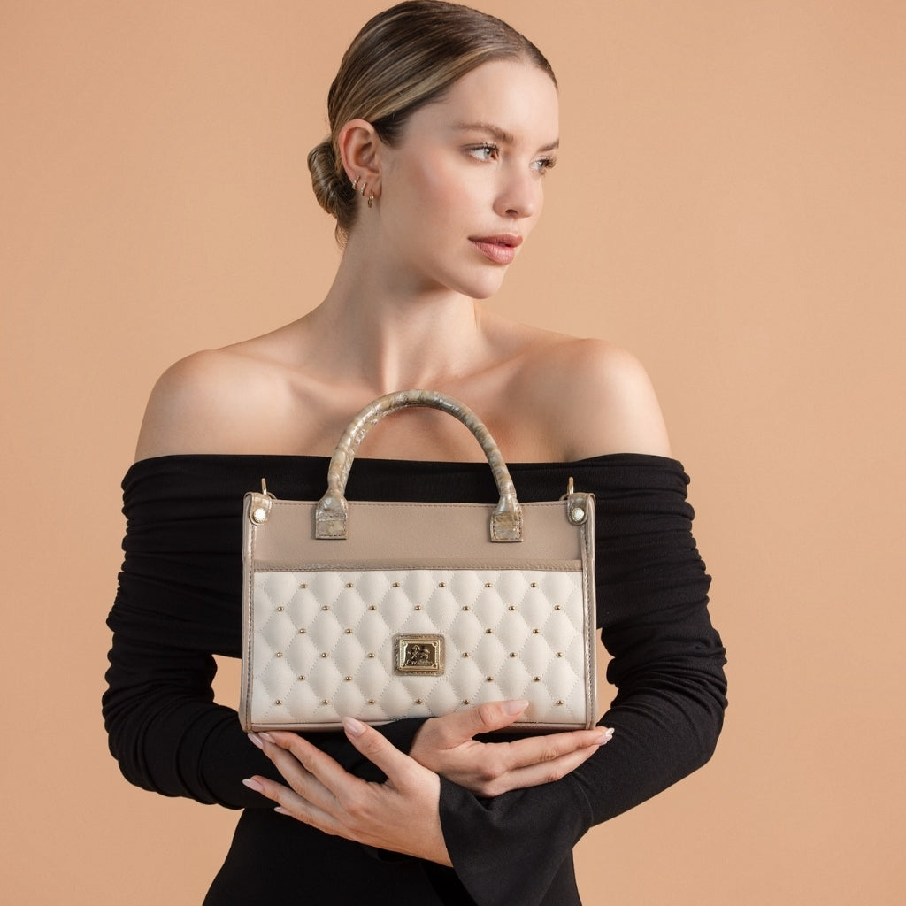 Cavalinho Craft Handbag SKU 16010568.12 #color_tan / white / beige