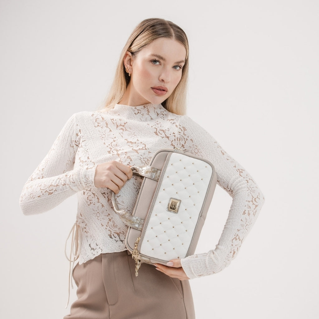 Cavalinho Craft Handbag SKU 16010576.12 #color_tan / white / beige