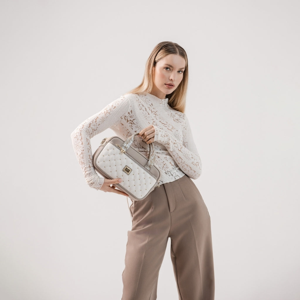 Cavalinho Craft Handbag SKU 16010576.12 #color_tan / white / beige