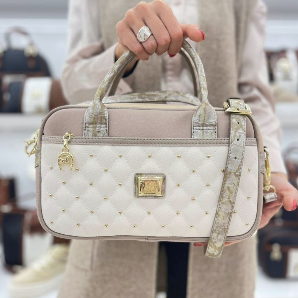 Cavalinho Craft Handbag SKU 16010576.12 #color_tan / white / beige