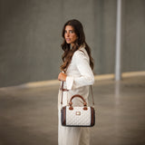 Cavalinho Craft Barrel Handbag for Women SKU 16010607.34 #color_navy / white / brown