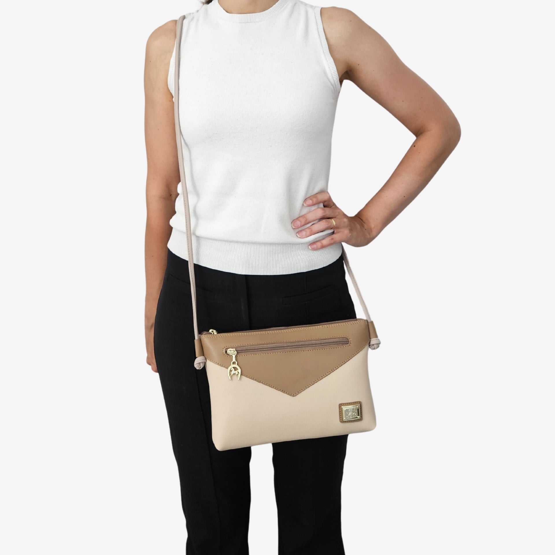 Cavalinho Audacity Beige Crossbody Bag for Women SKU 16050224.31 #color_beige
