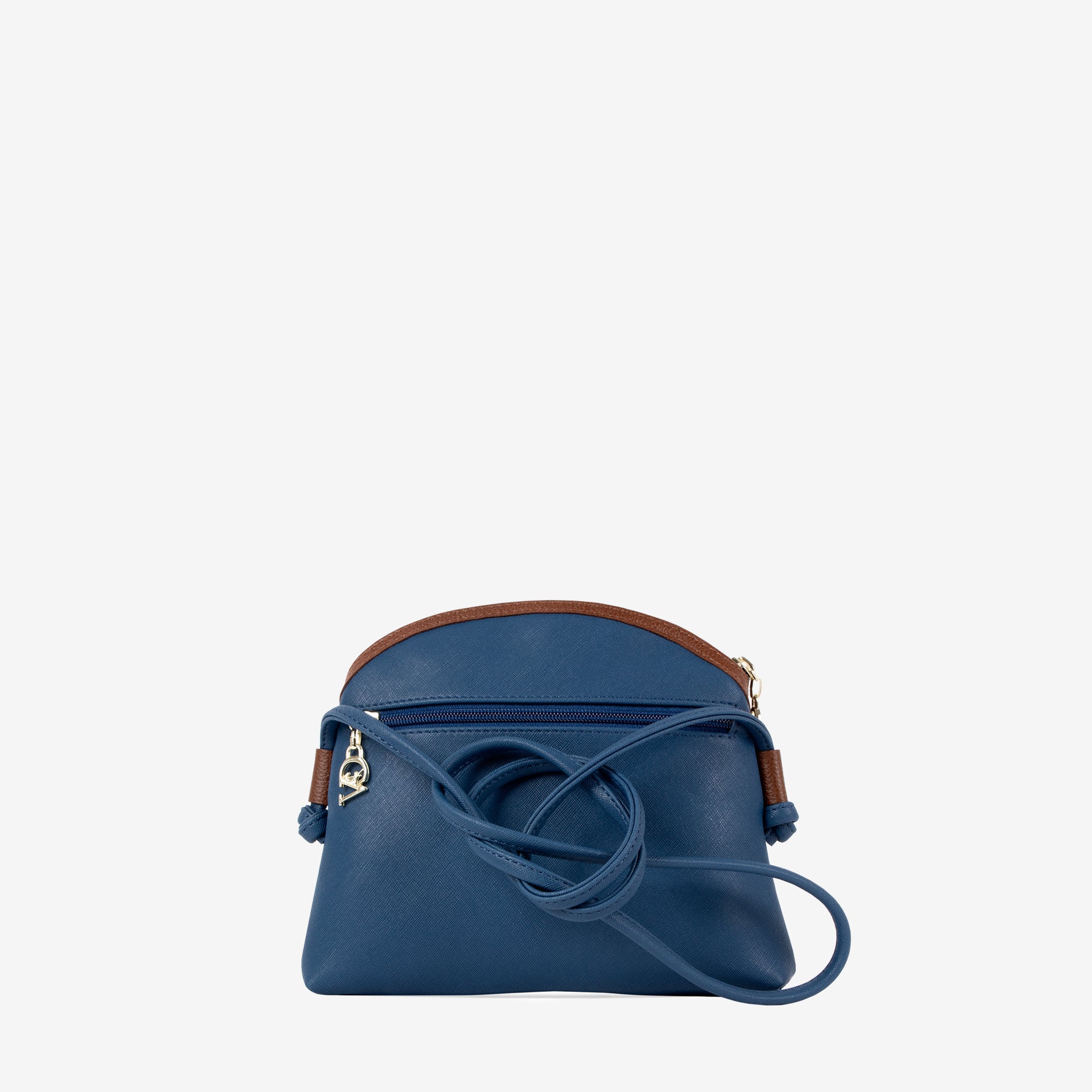 Cavalinho Sublime Navy, White, Brown Designer Crossbody Bag SKU 16060005.48 #color_blue / white / saddlebrown