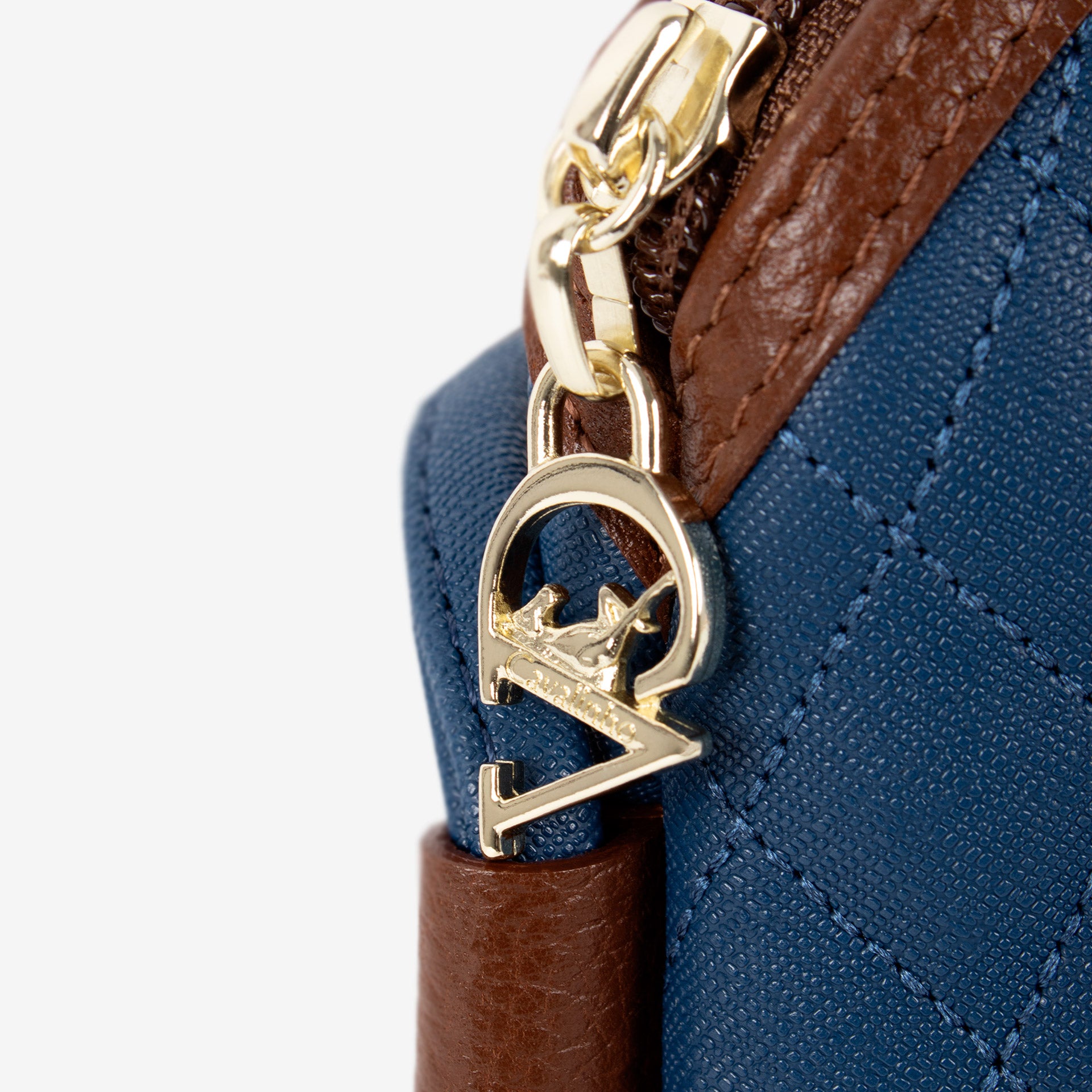 Cavalinho Sublime Navy, White, Brown Designer Crossbody Bag SKU 16060005.48 #color_blue / white / saddlebrown