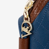 Cavalinho Sublime Navy, White, Brown Designer Crossbody Bag SKU 16060005.48 #color_blue / white / saddlebrown