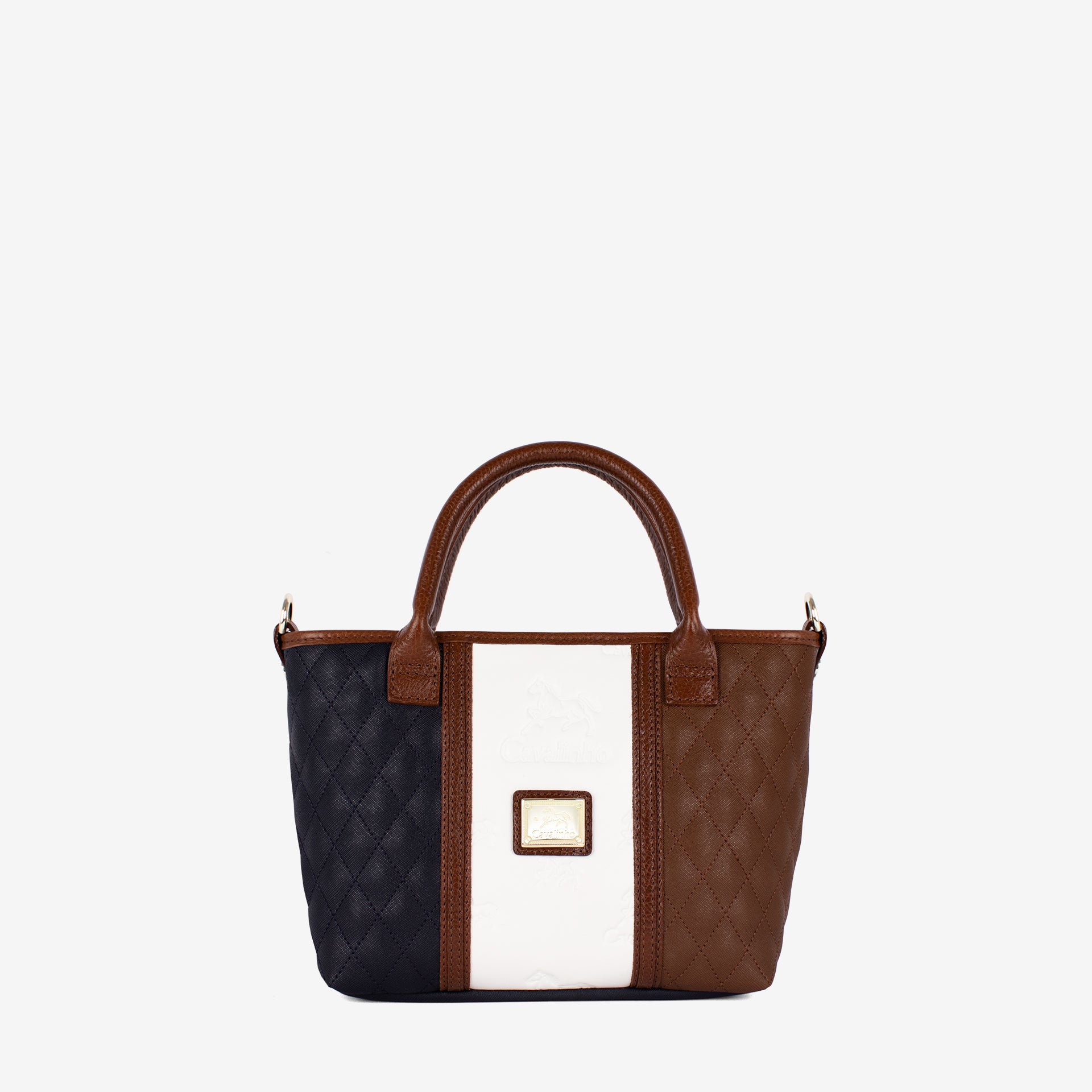Cavalinho Sublime Designer Mini Handbag SKU 16060243.22 #color_Navy / White / Brown