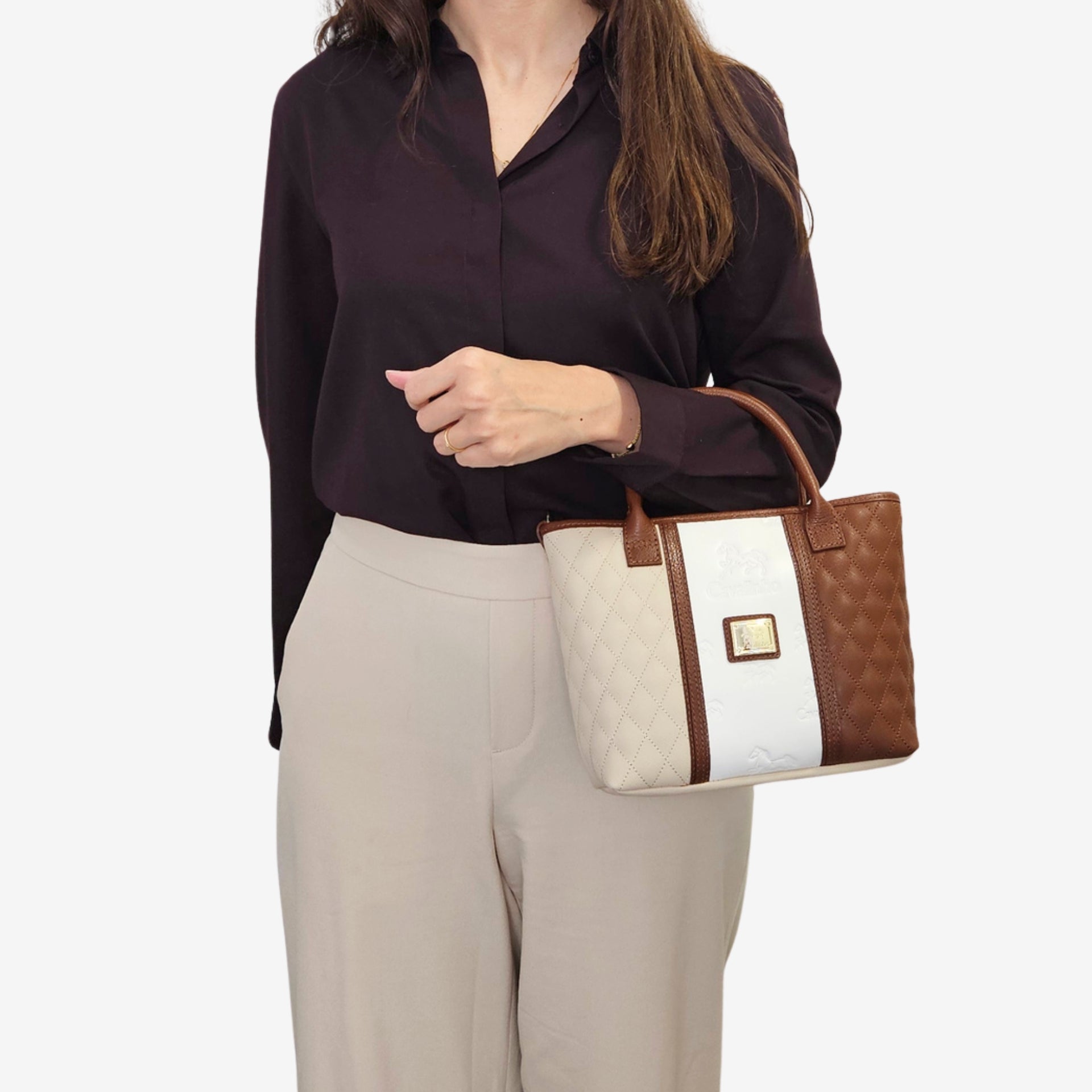Cavalinho Sublime Designer Mini Handbag SKU 16060243.34 #color_Saddlebrown multi-color