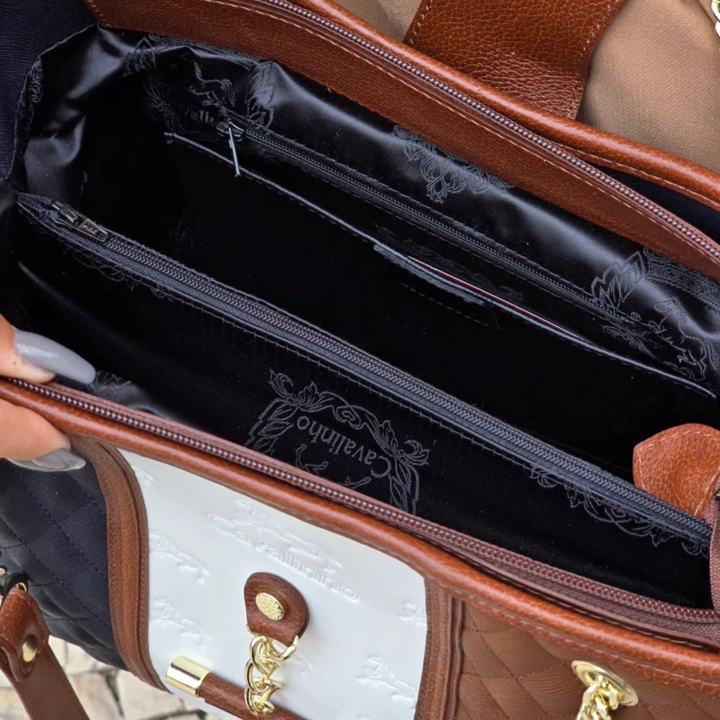 Cavalinho Sublime Shoulder Bag SKU 16060258.22 #color_navy / white / brown