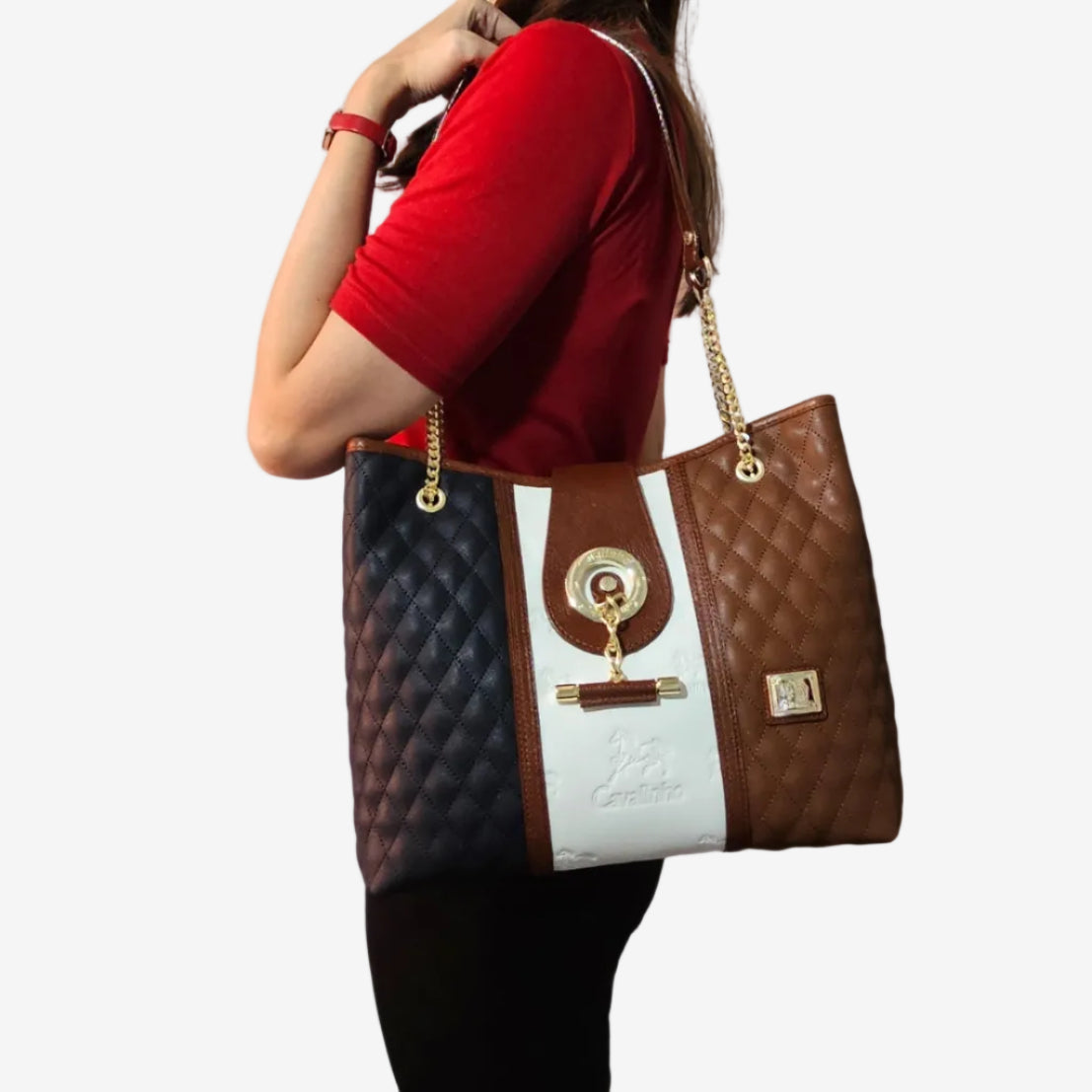 Cavalinho Sublime Shoulder Bag SKU 16060258.22 #color_navy / white / brown