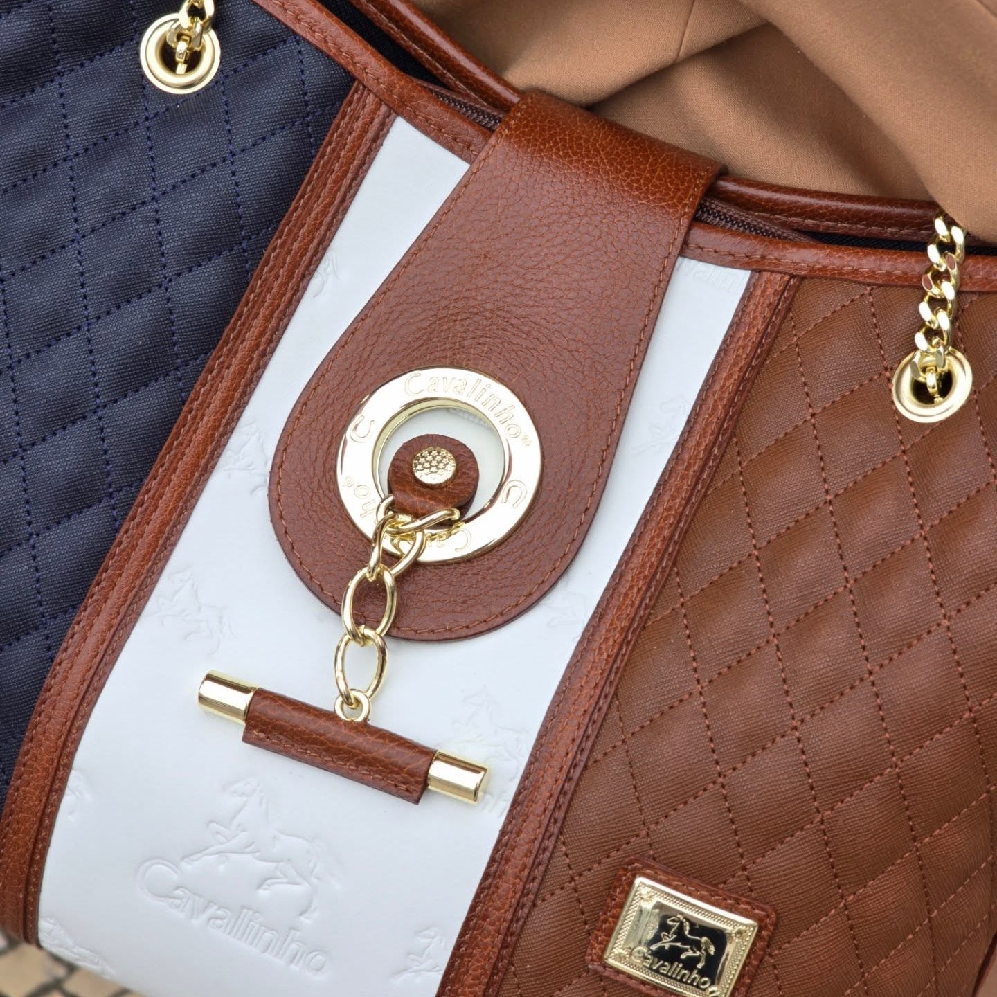 Cavalinho Sublime Shoulder Bag SKU 16060258.22 #color_navy / white / brown