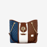 Cavalinho Sublime Shoulder Bag SKU 16060258.48 #color_blue / white / saddlebrown