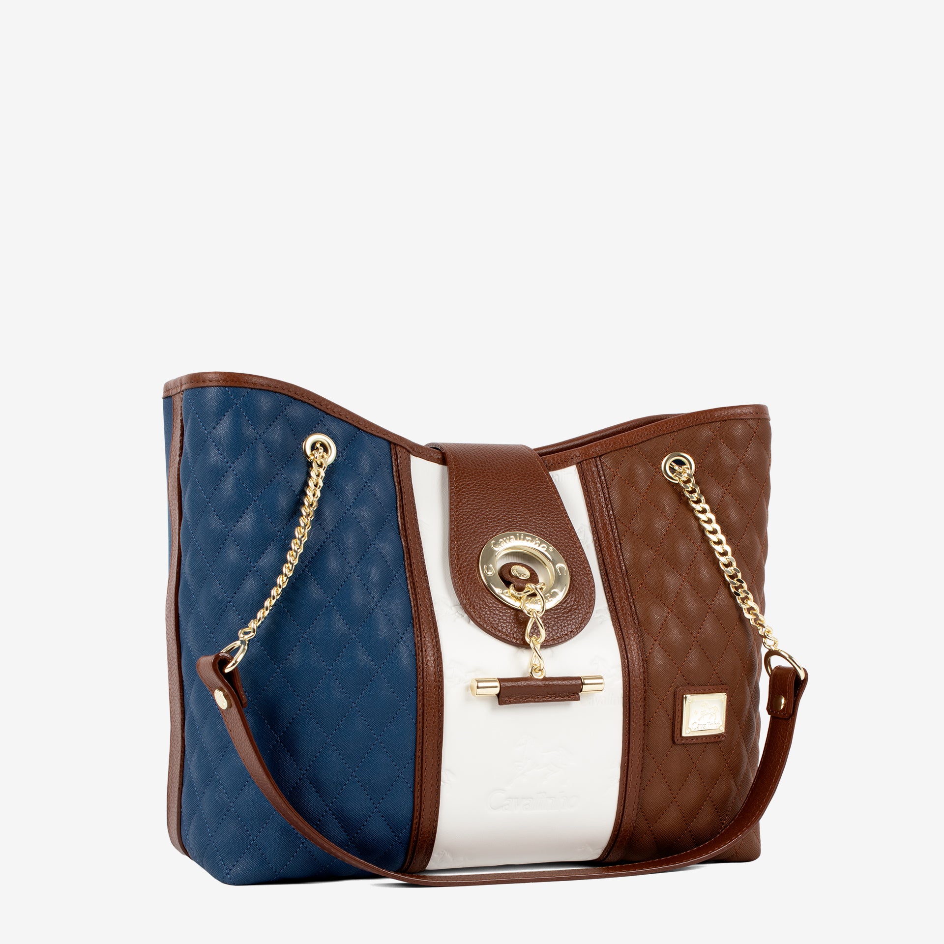 Cavalinho Sublime Shoulder Bag SKU 16060258.48 #color_blue / white / saddlebrown