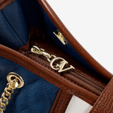 Cavalinho Sublime Shoulder Bag SKU 16060258.48 #color_blue / white / saddlebrown