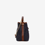 Cavalinho Sublime Designer Handbag  with Bow SKU 16060272.22 #color_navy / white / brown