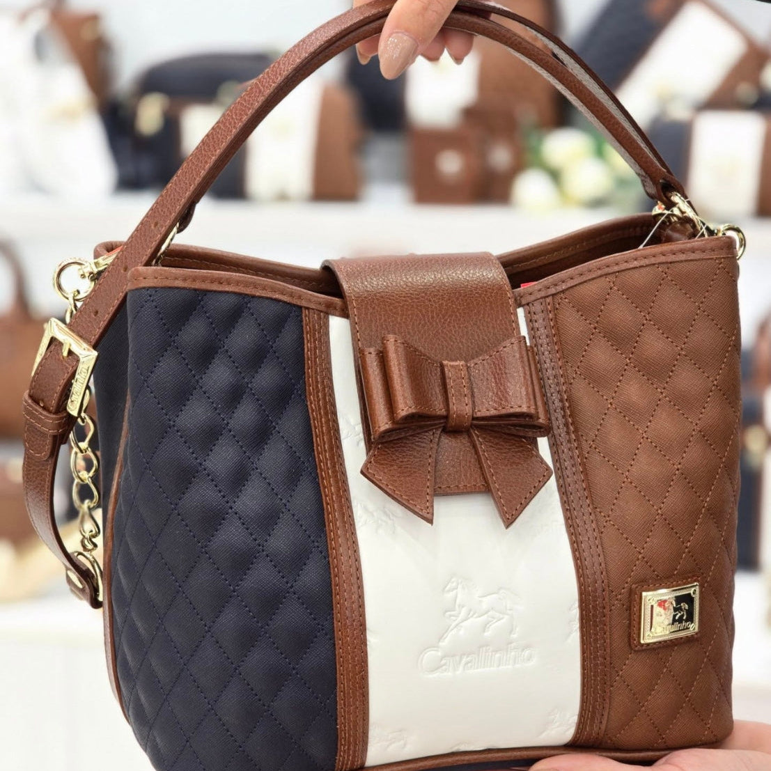 Cavalinho Sublime Handbag SKU 16060272.22 #color_navy / white / brown