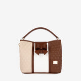 Cavalinho Sublime Designer Handbag with Bow SKU 16060272.34 #color_saddlebrown multi-color