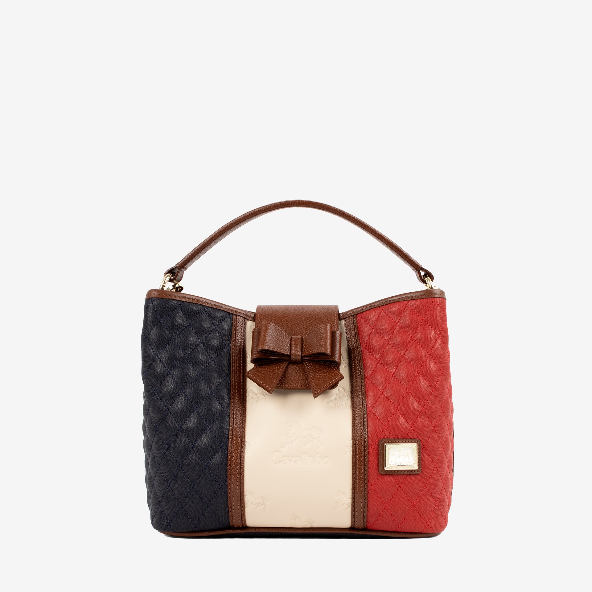 Cavalinho Sublime Designer Handbag with Bow SKU 16060272.45 #color_red / beige / navy