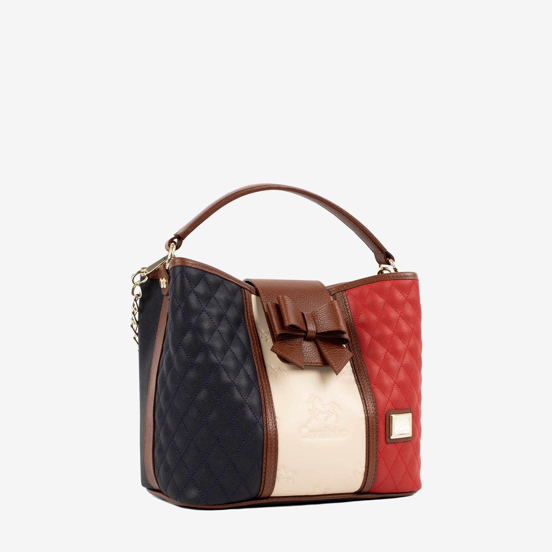 Cavalinho Sublime Designer Handbag with Bow SKU 16060272.45 #color_red / beige / navy